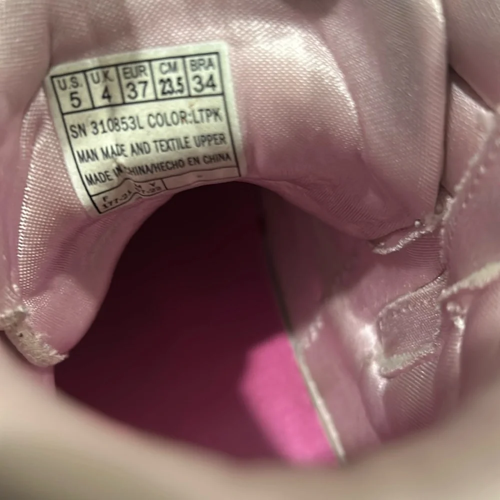 Skechers pink glittery quilt lace up/zip Hi Top platform sneakers women size 5